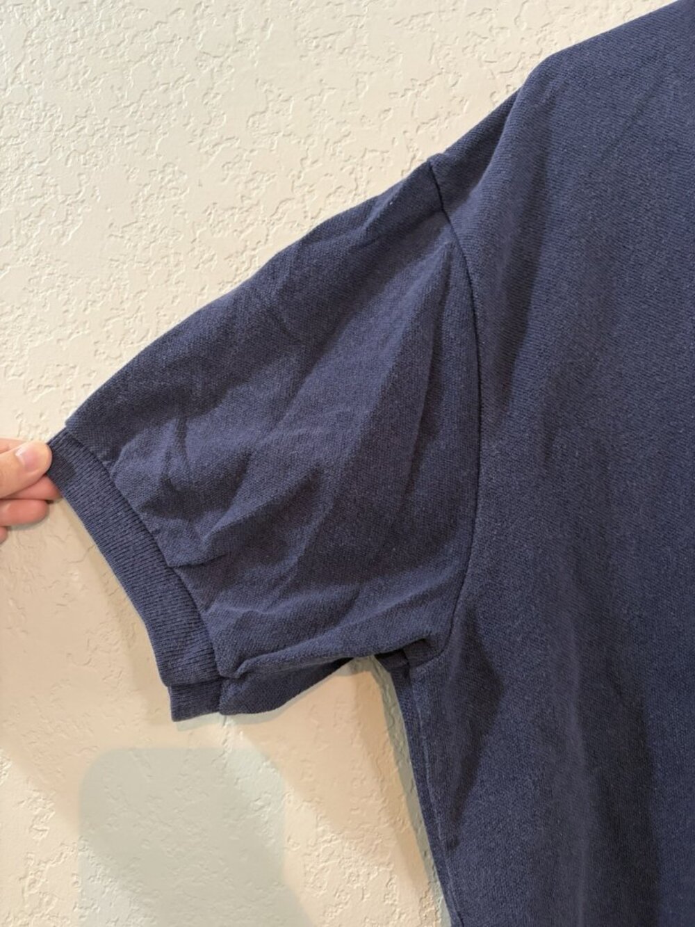 Vintage Polo By Ralph Lauren Navy Polo Sz L 100% Cotton - Picture 3 of 8